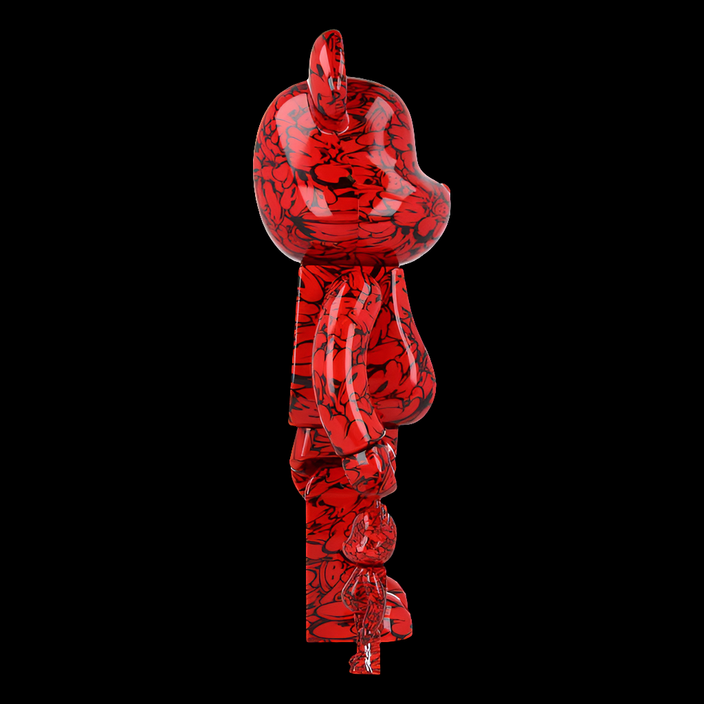 400% + 100% Bearbrick Shun Sudo - Mr Scarlet