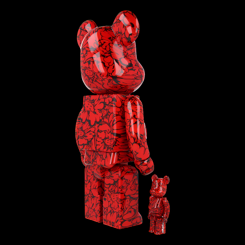 400% + 100% Bearbrick Shun Sudo - Mr Scarlet