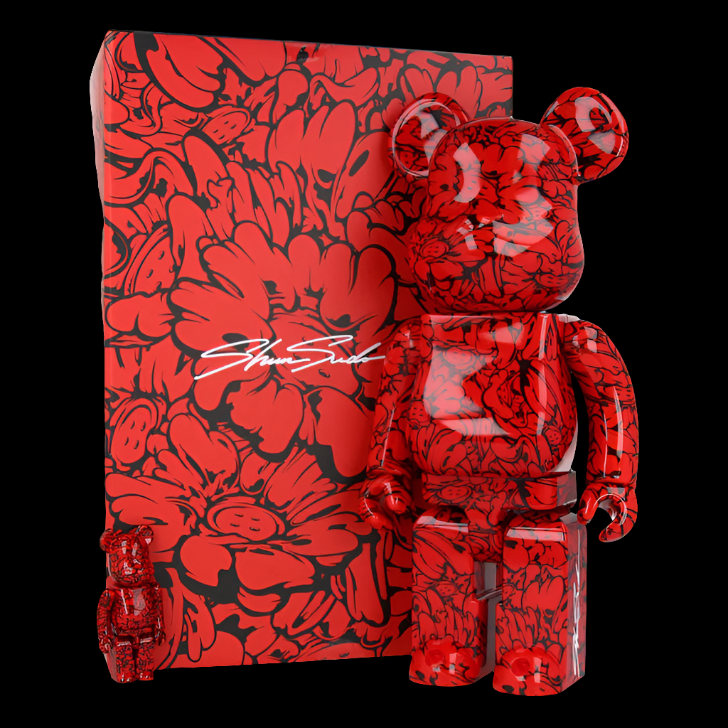 400% + 100% Bearbrick Shun Sudo - Mr Scarlet