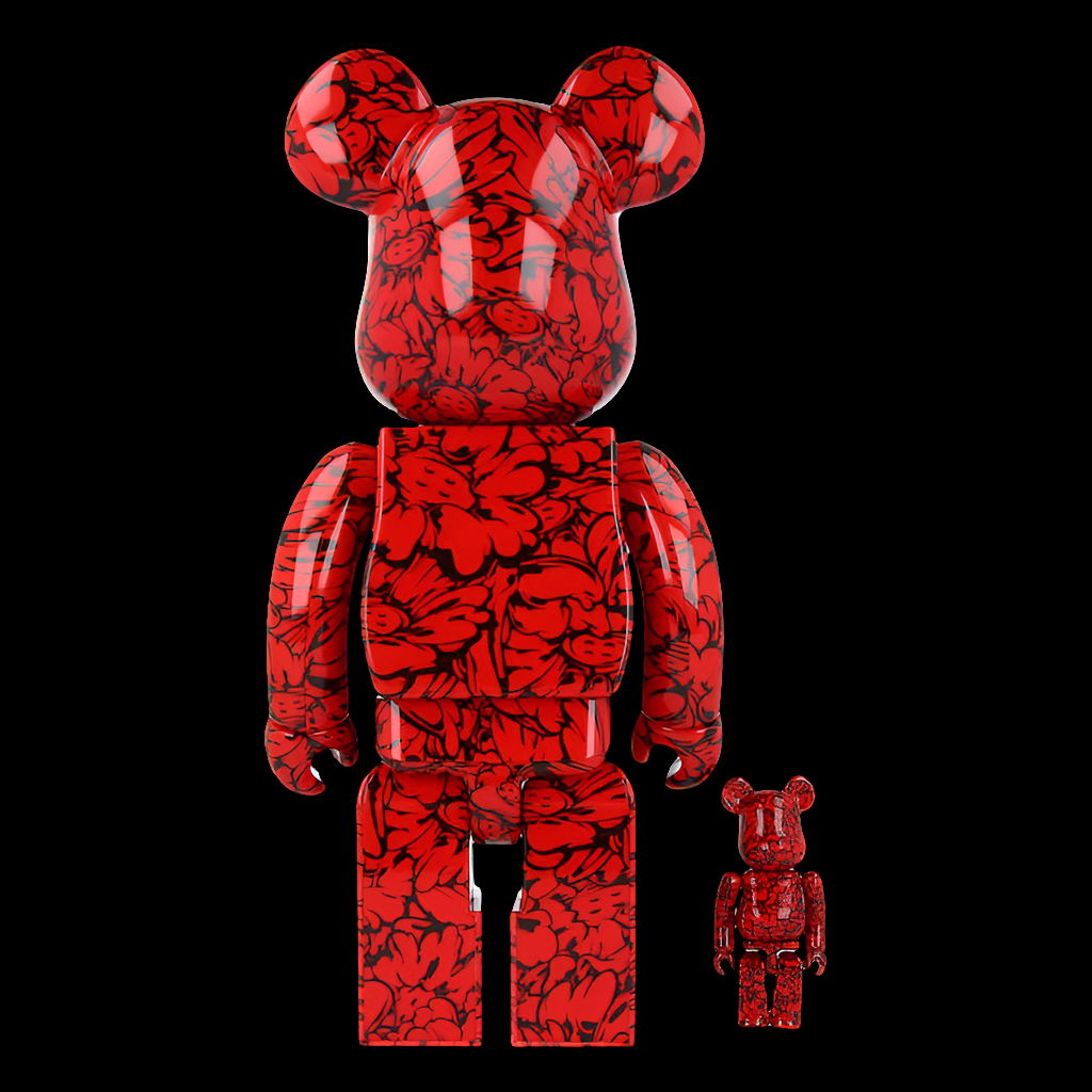400% + 100% Bearbrick Shun Sudo - Mr Scarlet