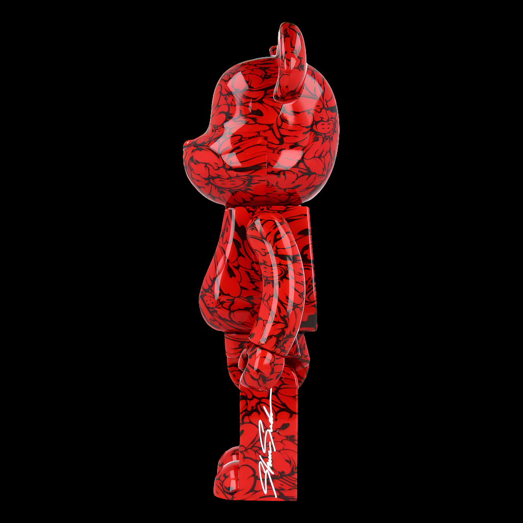 400% + 100% Bearbrick Shun Sudo - Mr Scarlet